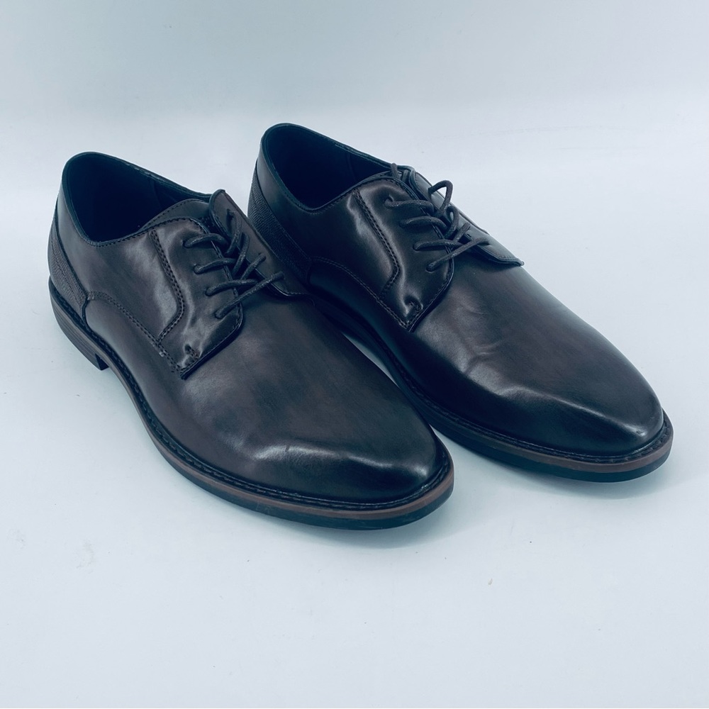 Nine West Divakar Oxford Brown Lace Up Almond Toe Dress Shoe Men's Size 9 NEW - Picture 2 of 11